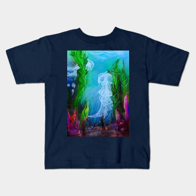 Jellyfish Kids T-Shirt by VixPeculiar